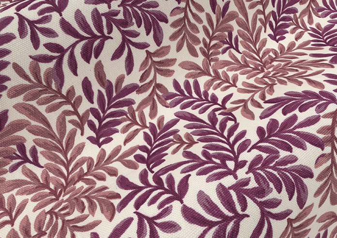 Leaf Vine, Claret - Roman Blind - Image 4